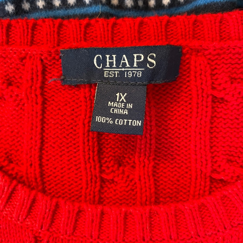 Chaos Red Cable Pullover - image 4